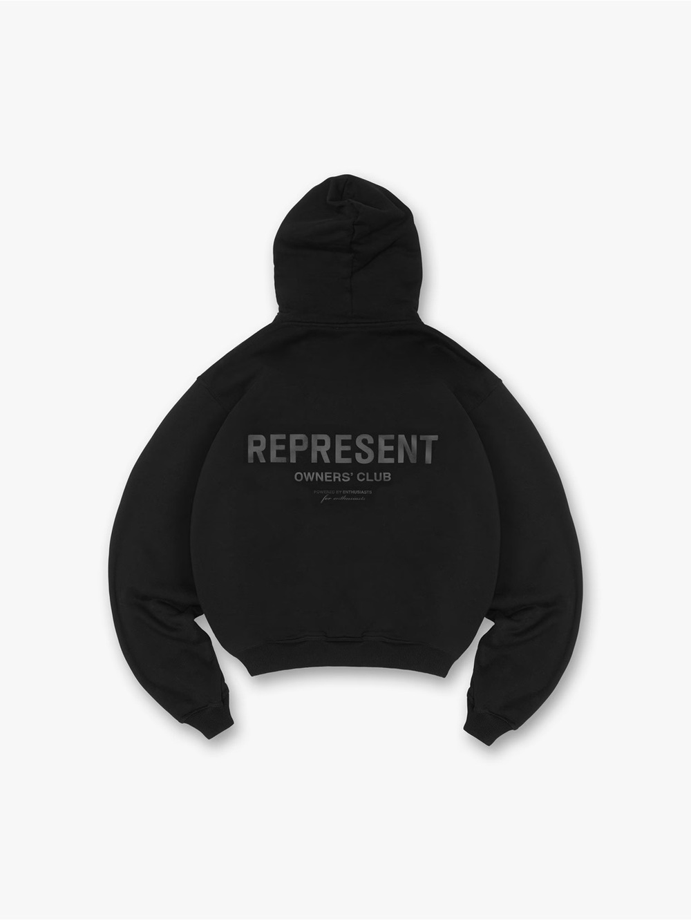 REPRESENT Owners Club Script Hoodie Black Size Large 480gsm Oversized Like New